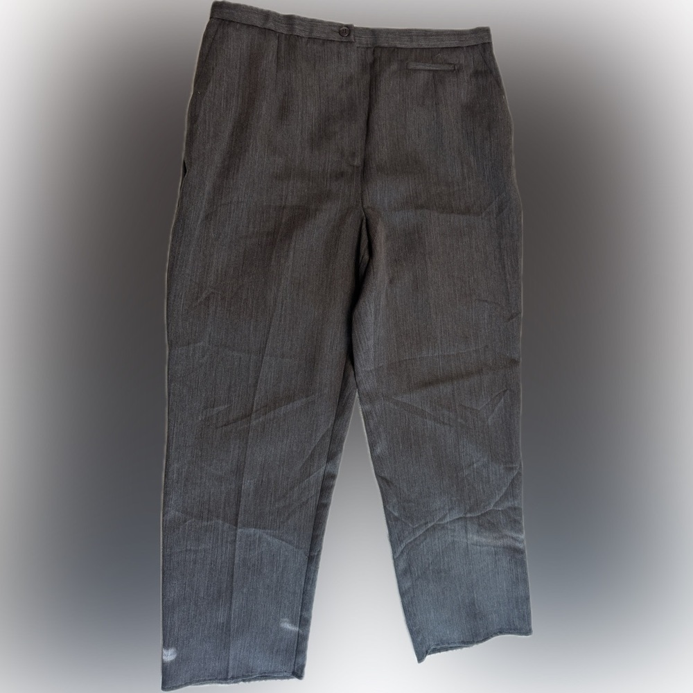 Laura Scott Petites Women's Gray Side Zip Pants Size 14P